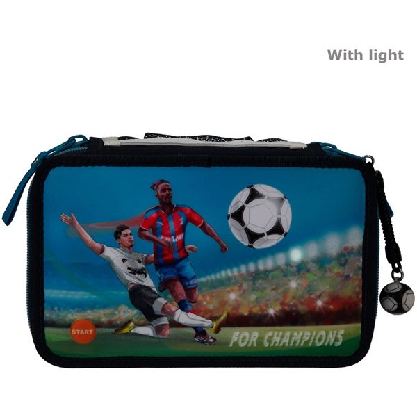 Jalkapallo Triplakynäkotelo LED-valolla (Kuva 2 tuotteesta 4)