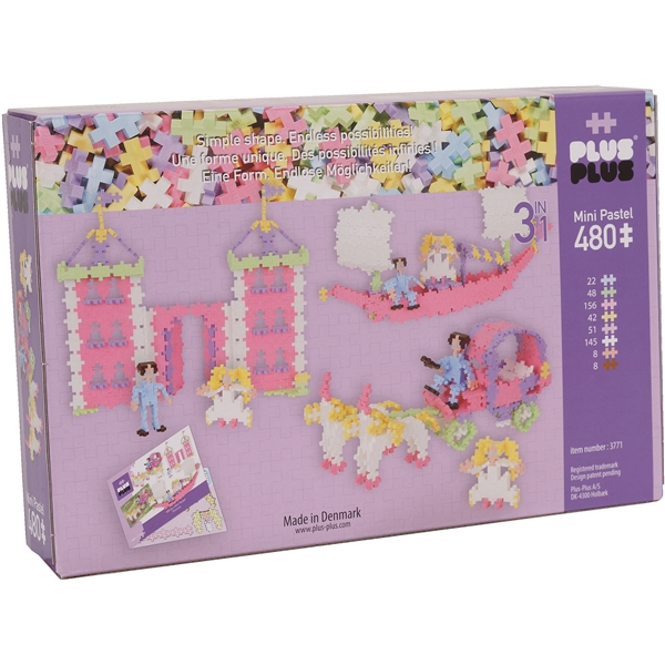 Plus Plus MINI Pastel 480 3in1 Princess (Kuva 2 tuotteesta 4)