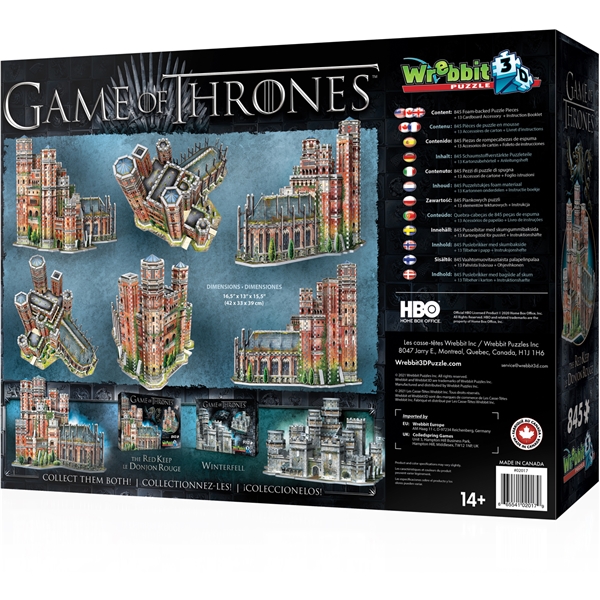 Wrebbit 3D-palapeli Game of Thrones Red Keep (Kuva 6 tuotteesta 6)