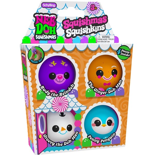 NeeDoh Squishmas Squishkins 4-pack (Kuva 1 tuotteesta 2)