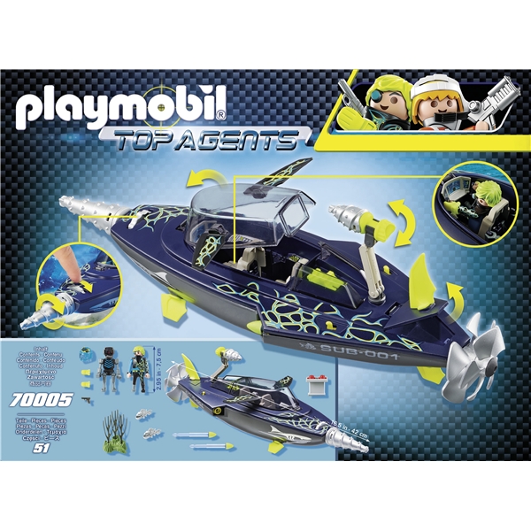 70005 Playmobil TEAM S.H.A.R.K Attackpora (Kuva 2 tuotteesta 3)