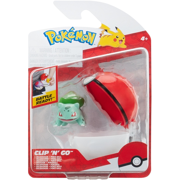 Pokémon Clip n' Go Bulbasaur & Poké-pallo (Kuva 1 tuotteesta 5)