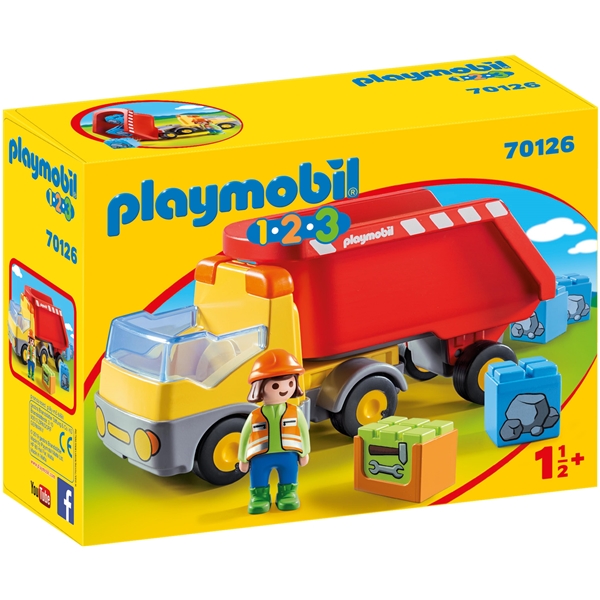 70126 Playmobil 1.2.3 Kuorma-auto kippilavalla (Kuva 1 tuotteesta 4)