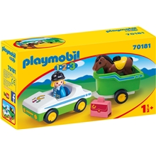 70181 Playmobil 1.2.3 Hevoskuljetusauto