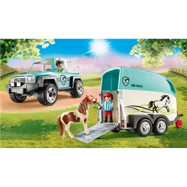 70511 Playmobil Farm - Auto poniperävaunulla (Kuva 7 tuotteesta 7)