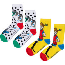 Peppi Sukkia Keltainen/Valkoinen 2-pack