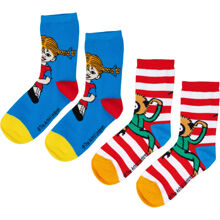 Peppi Sukkia Sininen/Punainen 2-pack