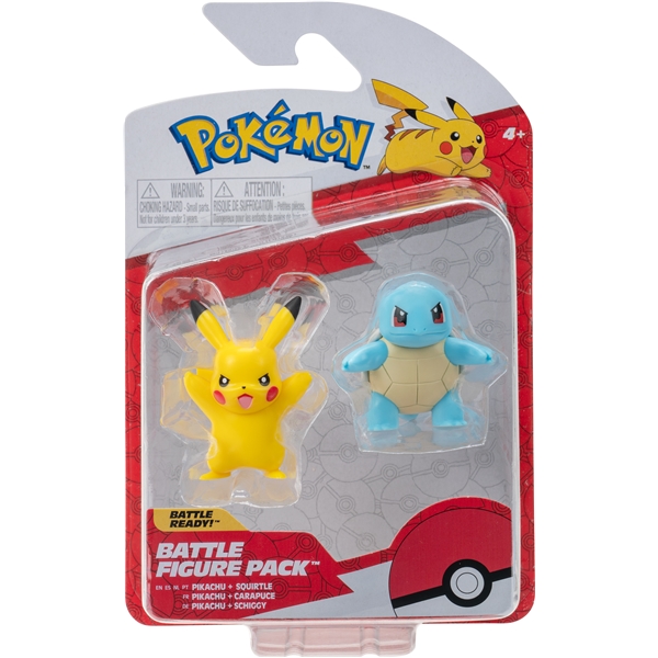 Pokemon Battle Figure 2-p Squirtle & Pikachu (Kuva 1 tuotteesta 4)