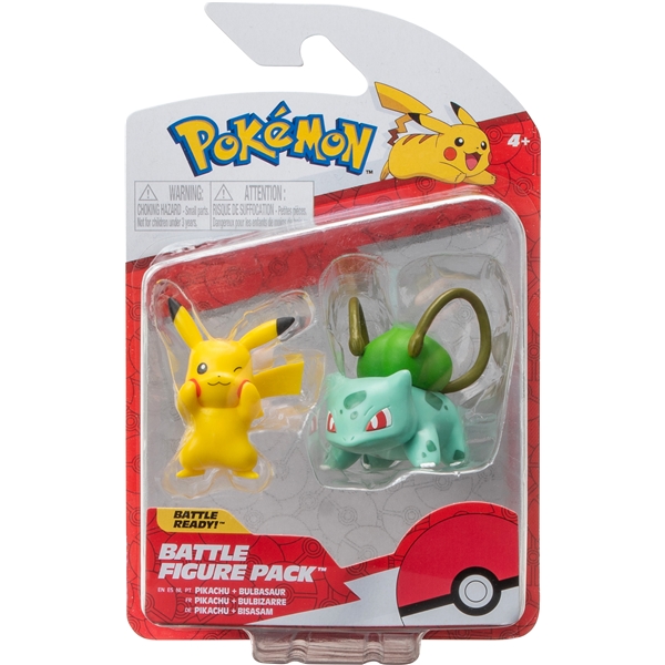 Pokemon Battle Figure 2-p Bulbasaur & Pikachu (Kuva 1 tuotteesta 3)