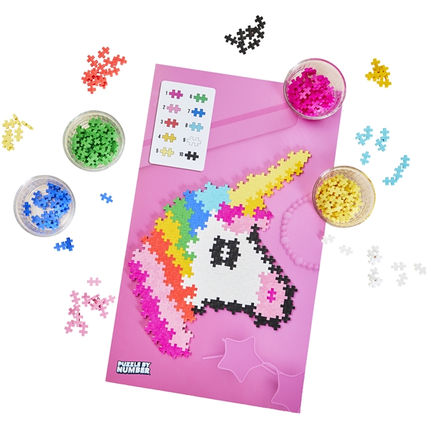 Plus-Plus Puzzle By Number Unicorn (Kuva 3 tuotteesta 6)