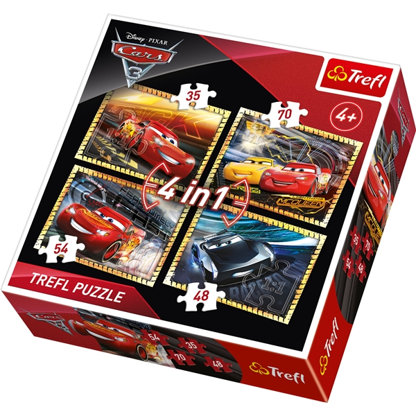 Palapeli 4 in 1 - Cars3 Ready to Race