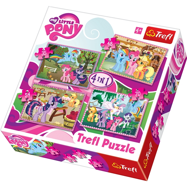 Palapeli 4 in 1 - My Little Pony Ponies Holiday