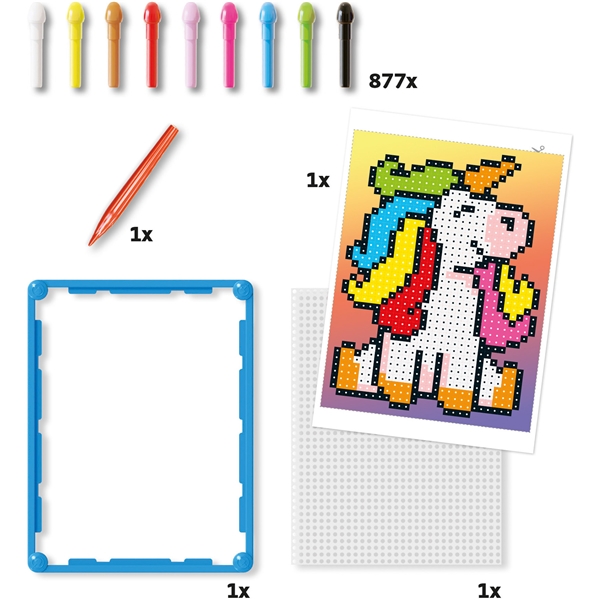 Pixel Art Basic Unicorn 877 kpl (Kuva 3 tuotteesta 4)