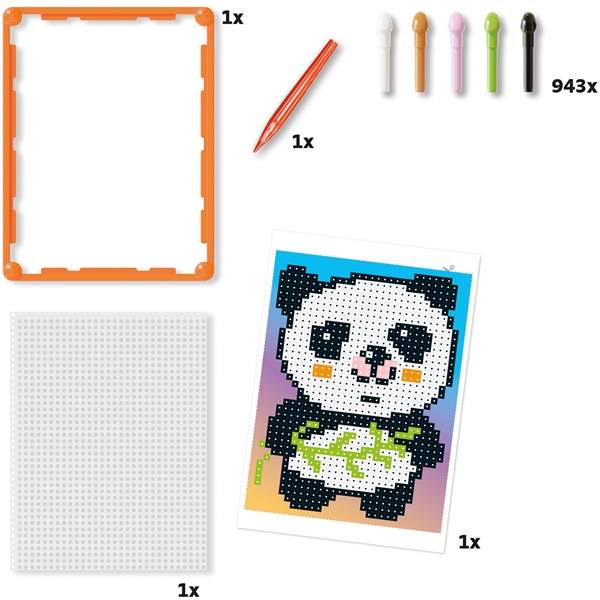 Pixel Art Basic Panda 943 kpl (Kuva 3 tuotteesta 4)