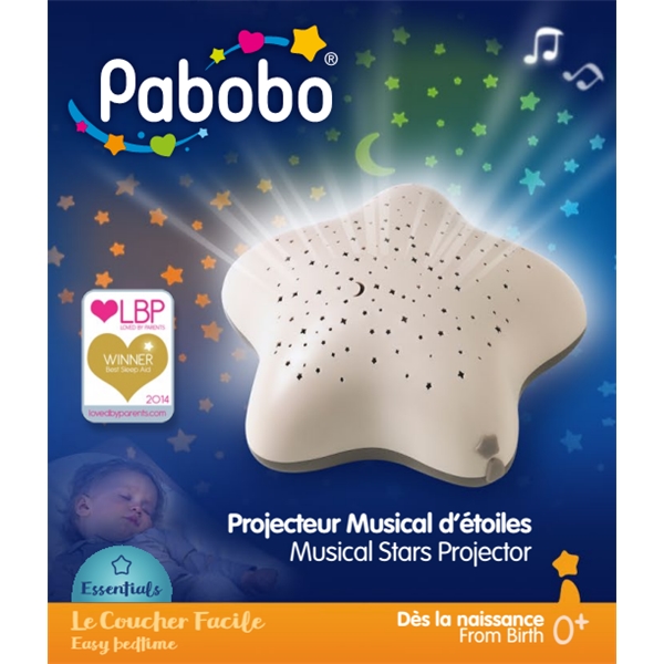 Pabobo Tähtiprojektori Musiikkitähti USP Beige (Kuva 4 tuotteesta 4)