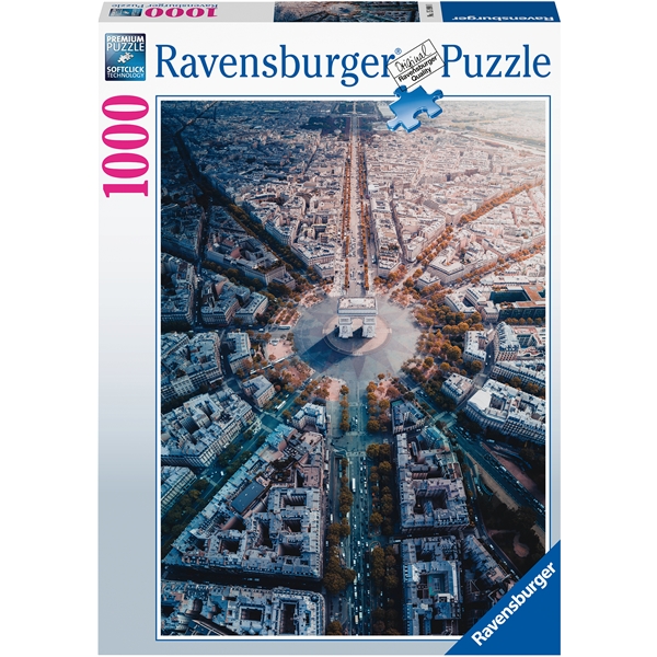 Palapeli 1000 Palaa Paris From Above, Ravensburger