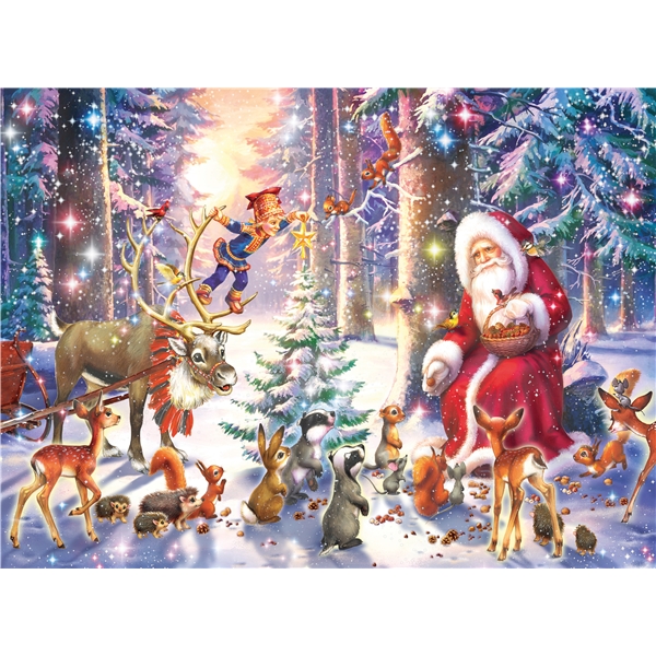 Palapeli 100 Palaa Christmas In The Forest (Kuva 2 tuotteesta 2)