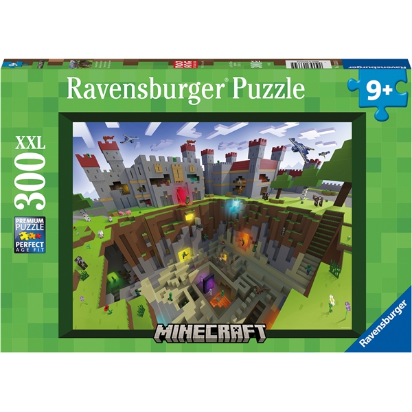 Palapeli XXL 300 Palaa Minecraft Cutaway, Ravensburger