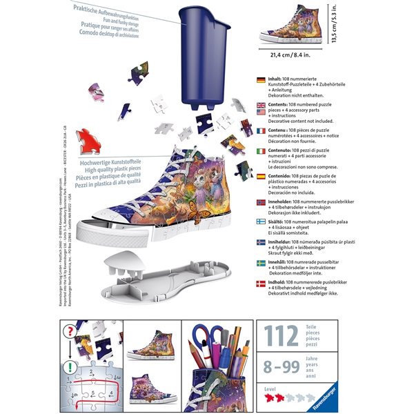 Palapeli 3D Mikki & Helium Sneaker 108 Palaa (Kuva 3 tuotteesta 3)