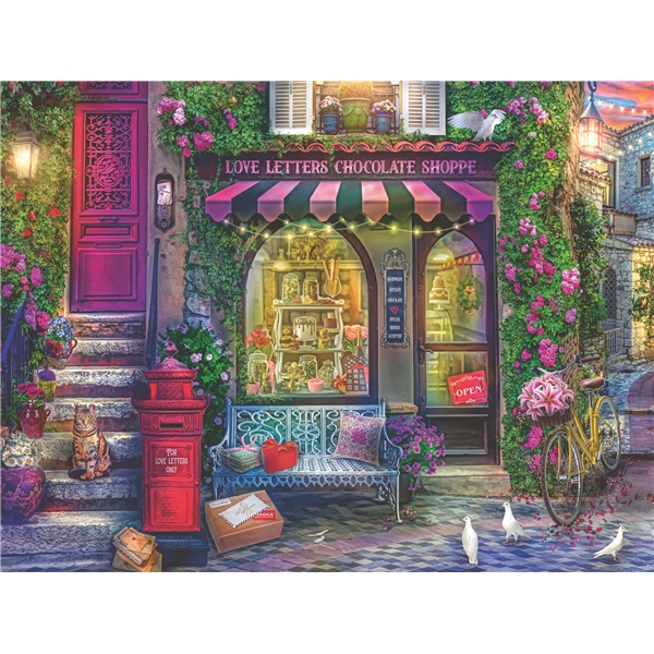 Palapeli 1500 Palaa Love Letters Chocolate Shop (Kuva 2 tuotteesta 2)