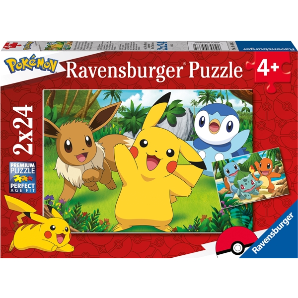 Palapeli 2 x 24 Pokémon, Ravensburger