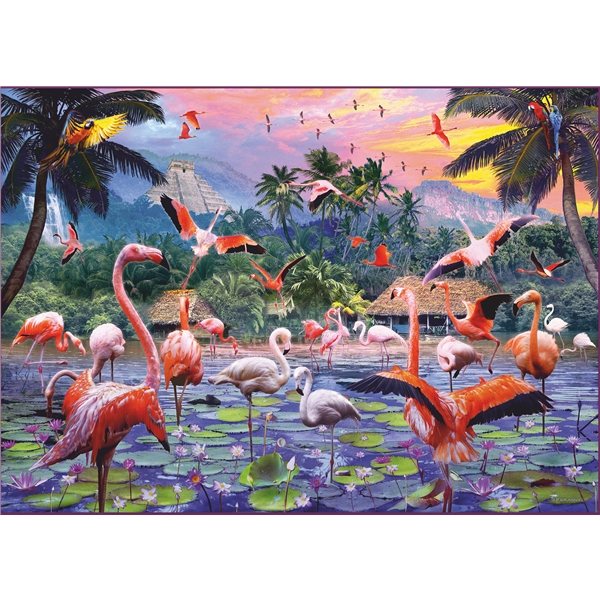 Palapeli 1000 Palaa Pink Flamingos (Kuva 2 tuotteesta 2)