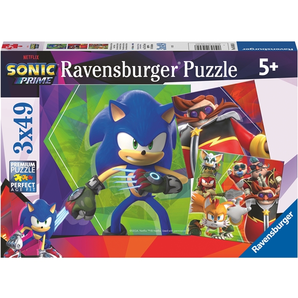 Palapeli 3 x 49 Sonic Prime, Ravensburger