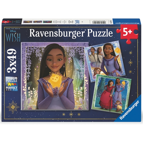 Palapeli 3 x 49 Disney Wish, Ravensburger