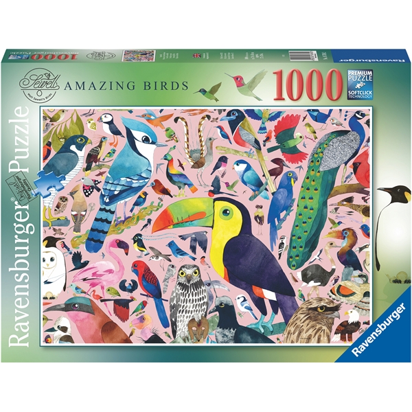 Palapeli 1000 Palaa Amazing Birds (Kuva 1 tuotteesta 2)