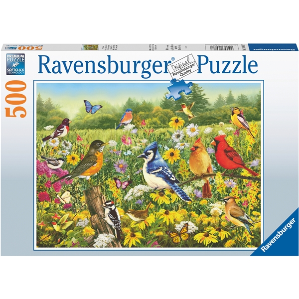 Palapeli 500 Palaa Birds In The Meadow, Ravensburger