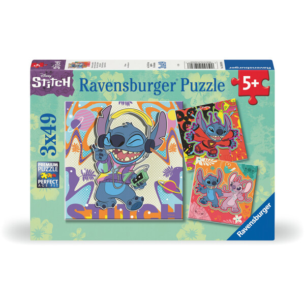 Palapeli 3 x 49 palaa Disney Stitch (Kuva 1 tuotteesta 5)