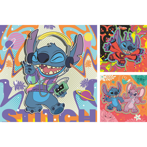 Palapeli 3 x 49 palaa Disney Stitch (Kuva 2 tuotteesta 5)