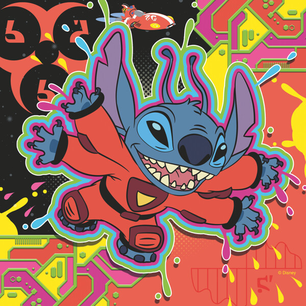 Palapeli 3 x 49 palaa Disney Stitch (Kuva 4 tuotteesta 5)