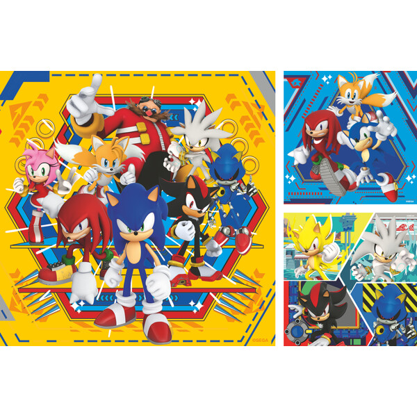 Palapeli 3 x 49 Palaa Sonic the Hedgehog (Kuva 2 tuotteesta 5)