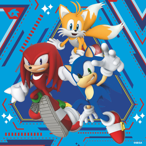 Palapeli 3 x 49 Palaa Sonic the Hedgehog (Kuva 4 tuotteesta 5)