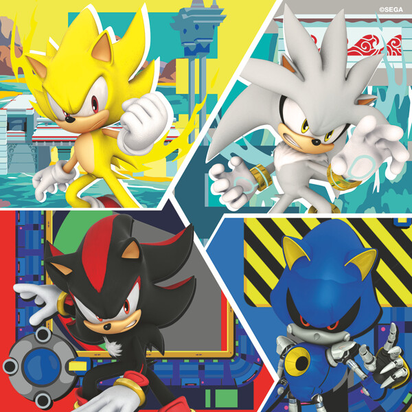 Palapeli 3 x 49 Palaa Sonic the Hedgehog (Kuva 5 tuotteesta 5)