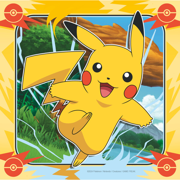 Palapeli 3 x 49 palaa Pikachu, Charizard & Eevee! (Kuva 3 tuotteesta 5)