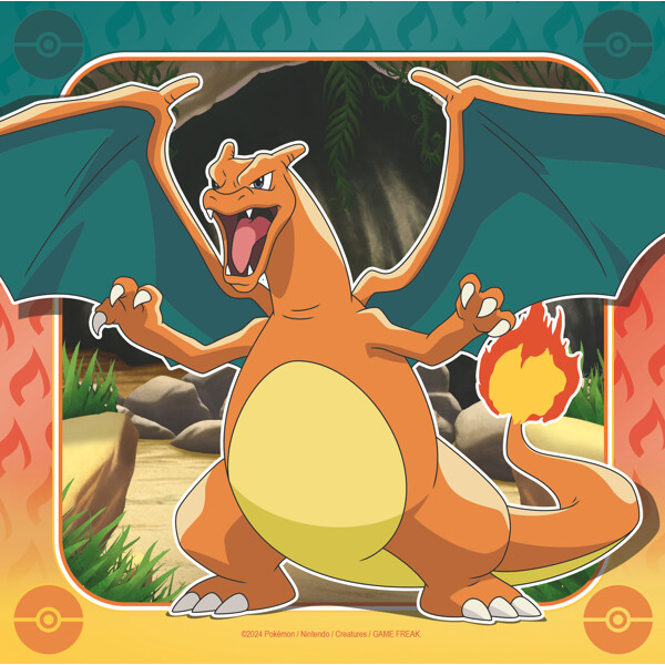Palapeli 3 x 49 palaa Pikachu, Charizard & Eevee! (Kuva 5 tuotteesta 5)