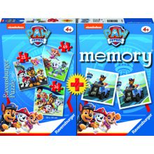 Paw Patrol 3 kpl Palapeli + Muistipeli