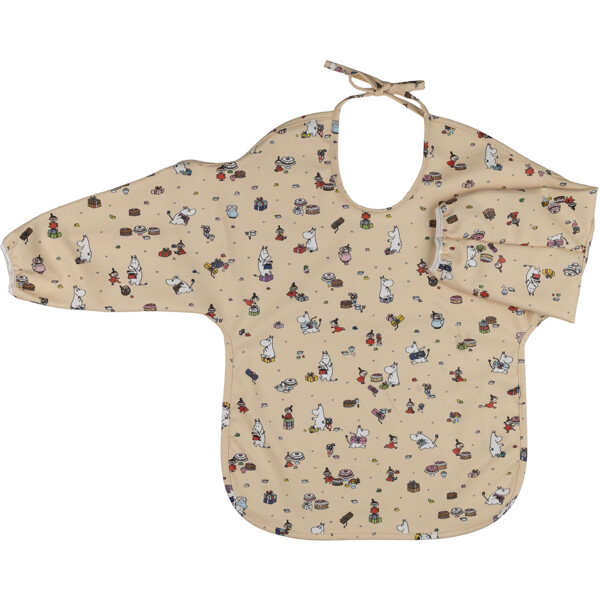 Muumi Piknik Ruokalappu hihalla Beige (Kuva 1 tuotteesta 2)
