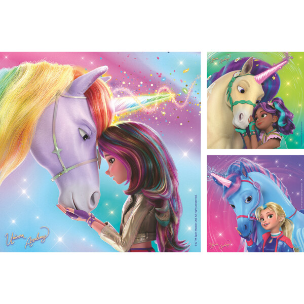 Palapeli 3 x 49 palaa Unicorn Academy (Kuva 2 tuotteesta 5)