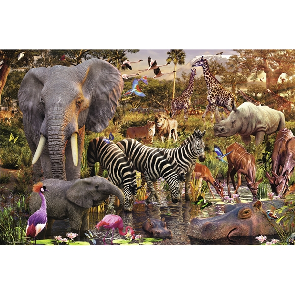 Palapeli 3000 Palaa Afrikkalaiset eläimet (Kuva 2 tuotteesta 2)
