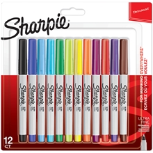 Sharpie Ultra Fine Merkkauskynät 0,5 mm 12-p