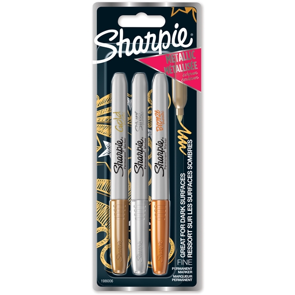 Sharpie Metallic 1,4 mm 3-p (Kuva 1 tuotteesta 6)