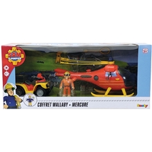 1 set - Fireman Sam Sam Wallaby + Mercury hahmojen kera