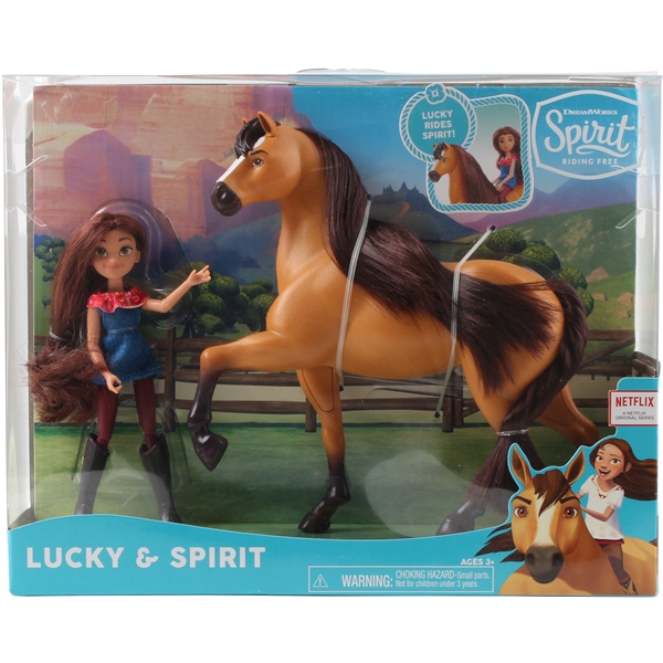 Spirit Lucky-nukke & Spirit-hevonen