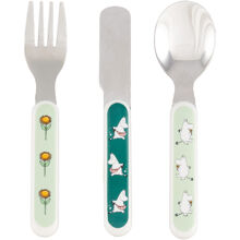 Muumilaakso lasten aterimet vihreä