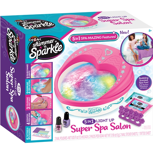 Shimmer n' Sparkle 5-in-1 Valoisa Kylpyläsalonki (Kuva 1 tuotteesta 6)