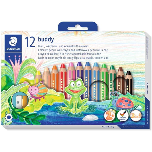 Värilyijykynä Buddy 3-in-1 12-pack (Kuva 1 tuotteesta 9)