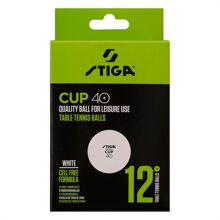 STIGA Pöytätennispallot Cup 12 kpl Valkoinen
